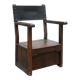 Fauteuil coffre en bois, XIX ème
