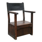 Wooden storage armchair, 19th century