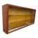 Vintage wall display cabinet in shallow wood / wall cabinet / shelf