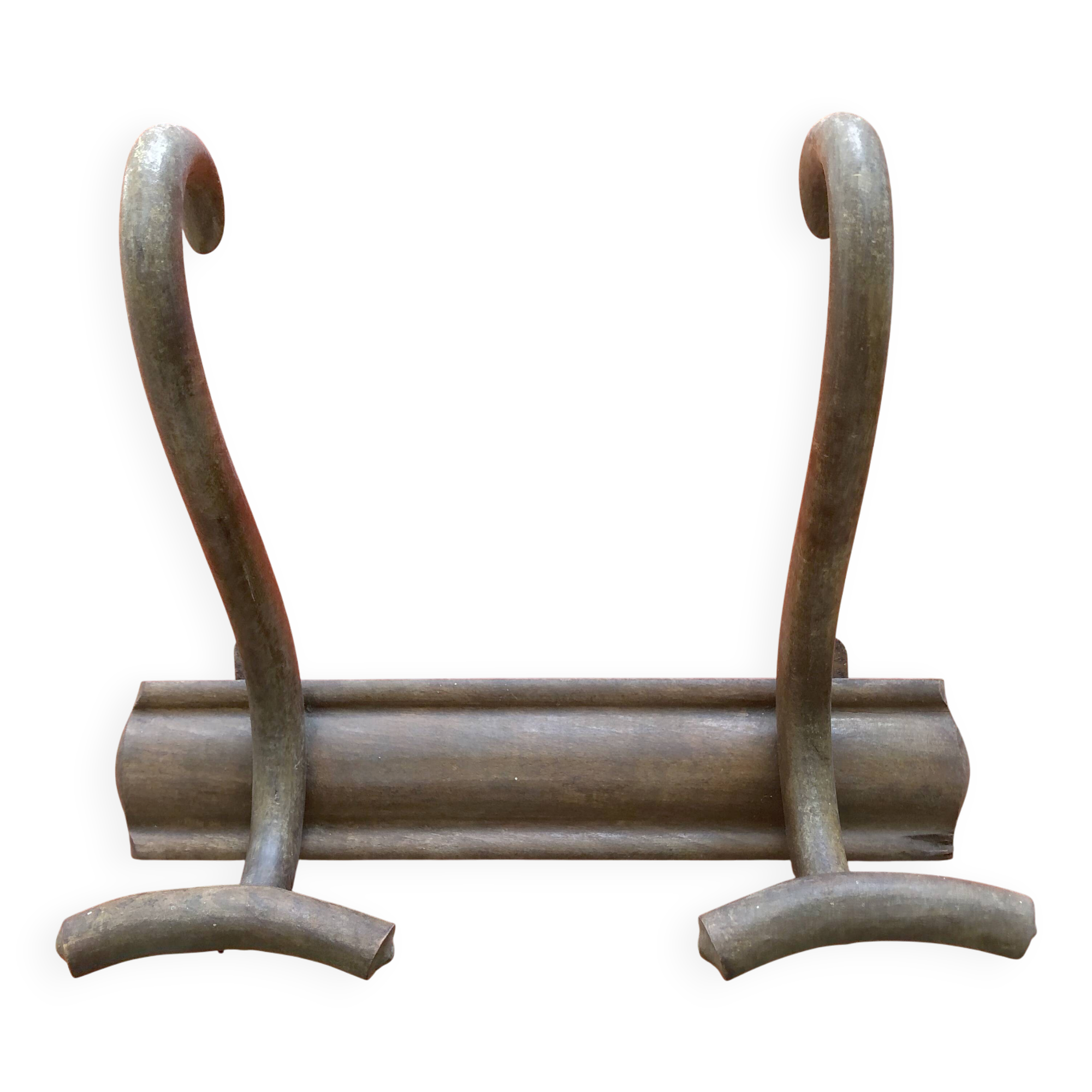Vintage Curved Wooden Wall Coat Rack in Thonet Style
