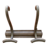 Vintage Curved Wooden Wall Coat Rack in Thonet Style