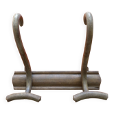 Vintage Curved Wooden Wall Coat Rack in Thonet Style