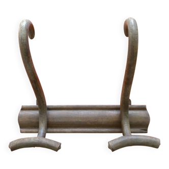 Vintage Curved Wooden Wall Coat Rack in Thonet Style