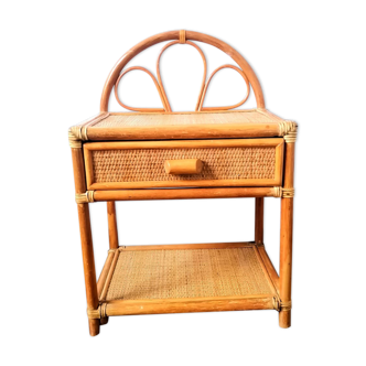 Rattan bedside table 1960