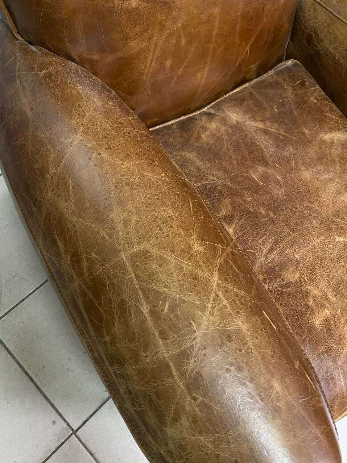 Fauteuil club cuir