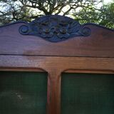 Vintage mesh cabinet in solid oak rococo period 1930