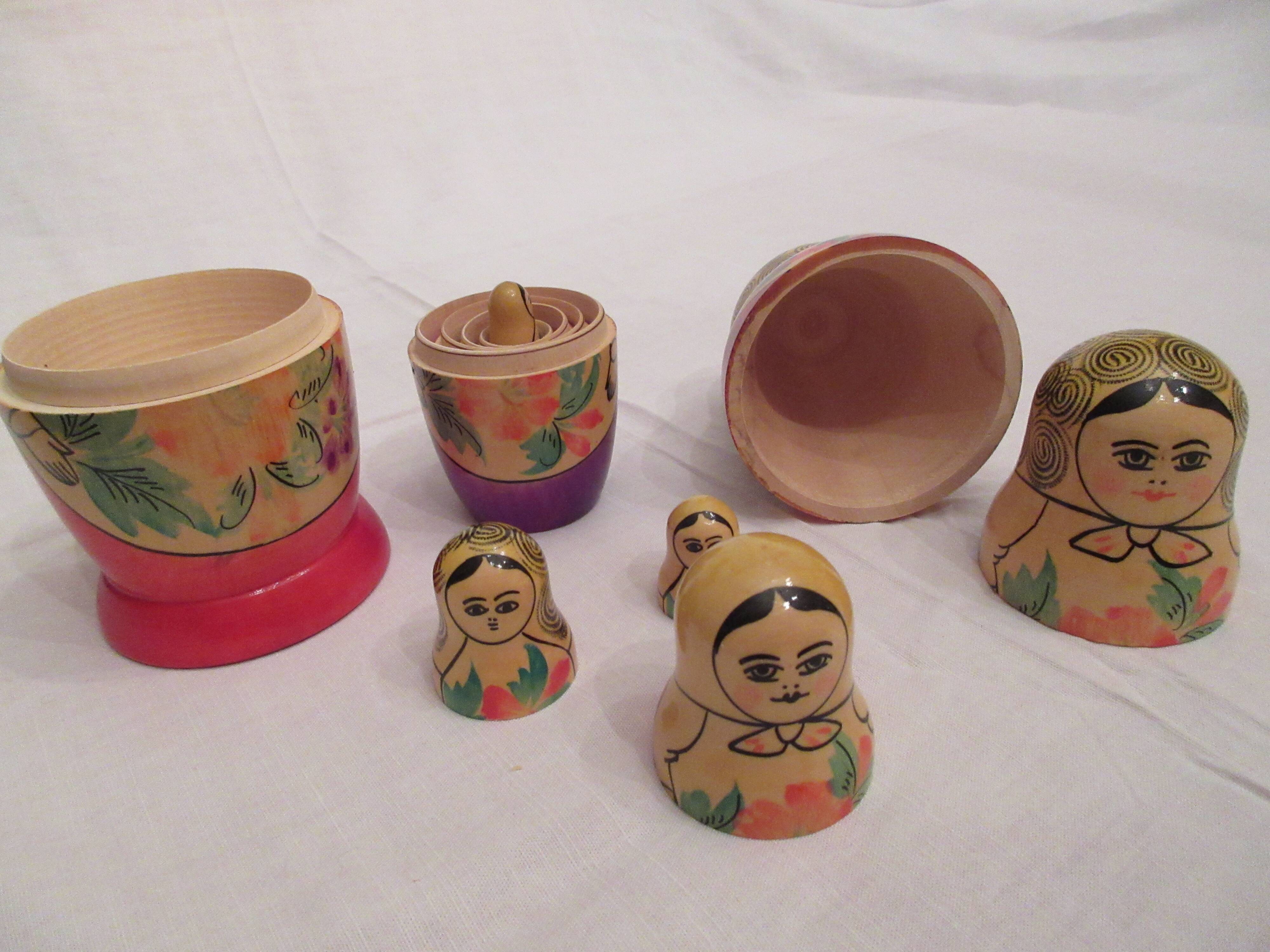 Traditional russian dolls "matryoshkas" from the 70s
