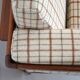 Vintage mid 20th century danish style day sofa, teak, wool upholstery, Scandinavian 1960s