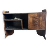 Art Deco shelf in wood and burl