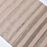 pink brown wool runner rug, Turkish vintage runner kilim  67x293 cm