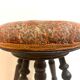 Antique adjustable piano stool in turned wood