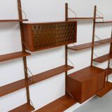 Danish Modern 5-Bay Modular Teak Wall Unit by Poul Cadovius for Cado, 1950s