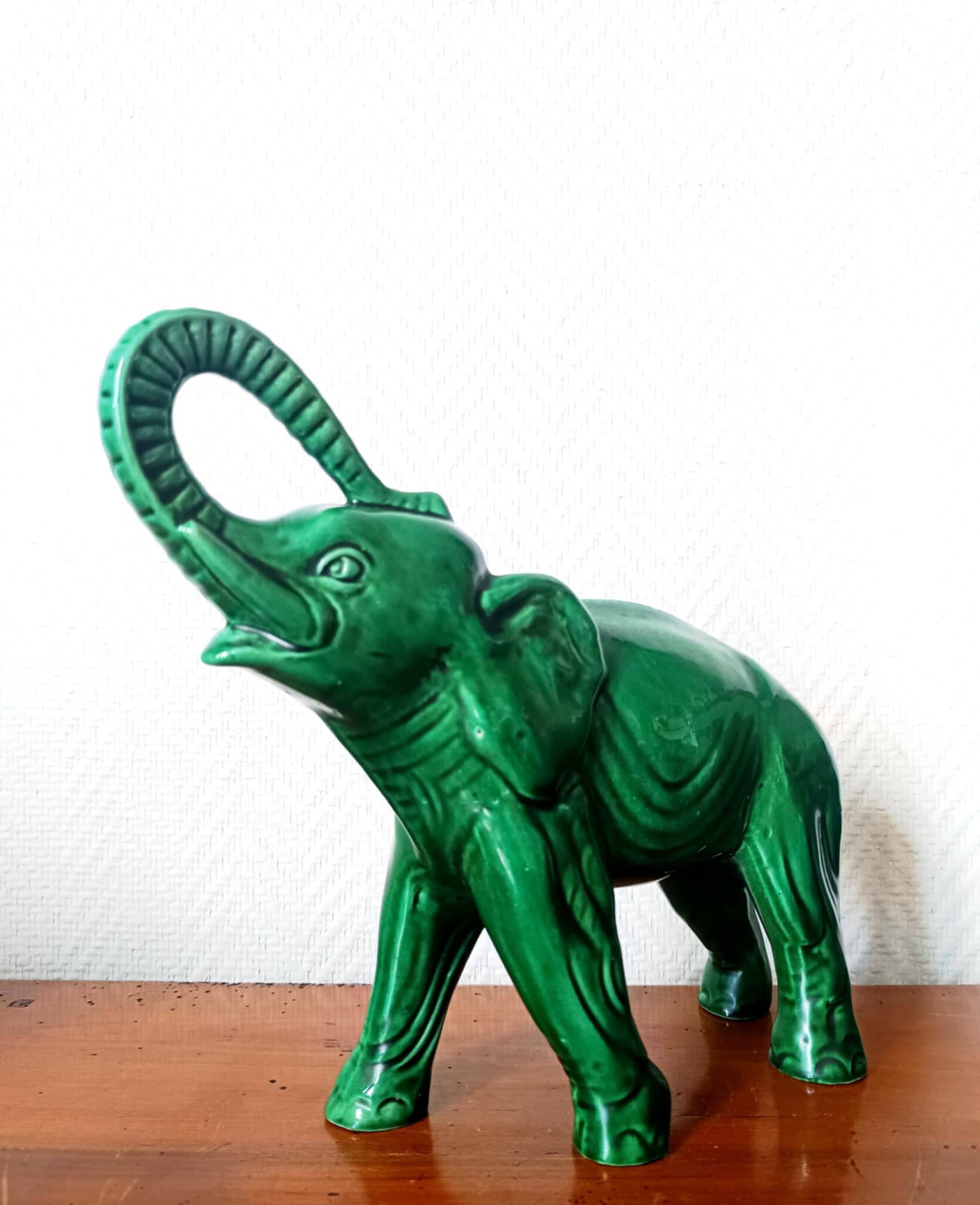 Art Deco ceramic elephant from Saint Clément