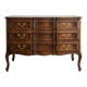 Classic style brown wooden chest of drawers