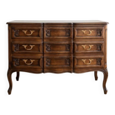 Classic style brown wooden chest of drawers