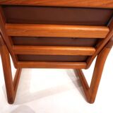 EMC teak leather armchair, 1960