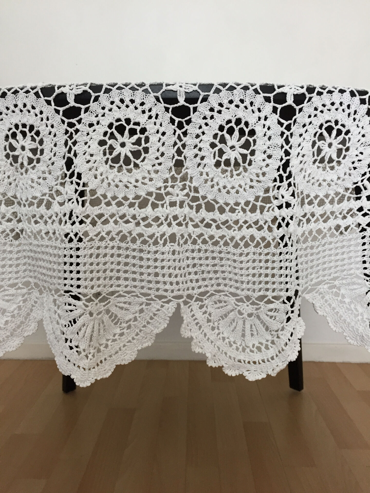 Nappe crochet coton vintage ancienne
