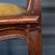 Suite of 6 Louis XV style chairs in walnut nineteenth yellow velvet