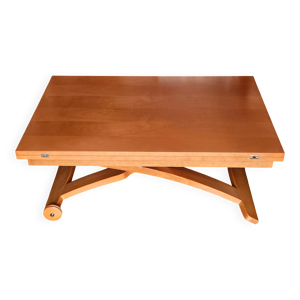 Table basse en bois convertible