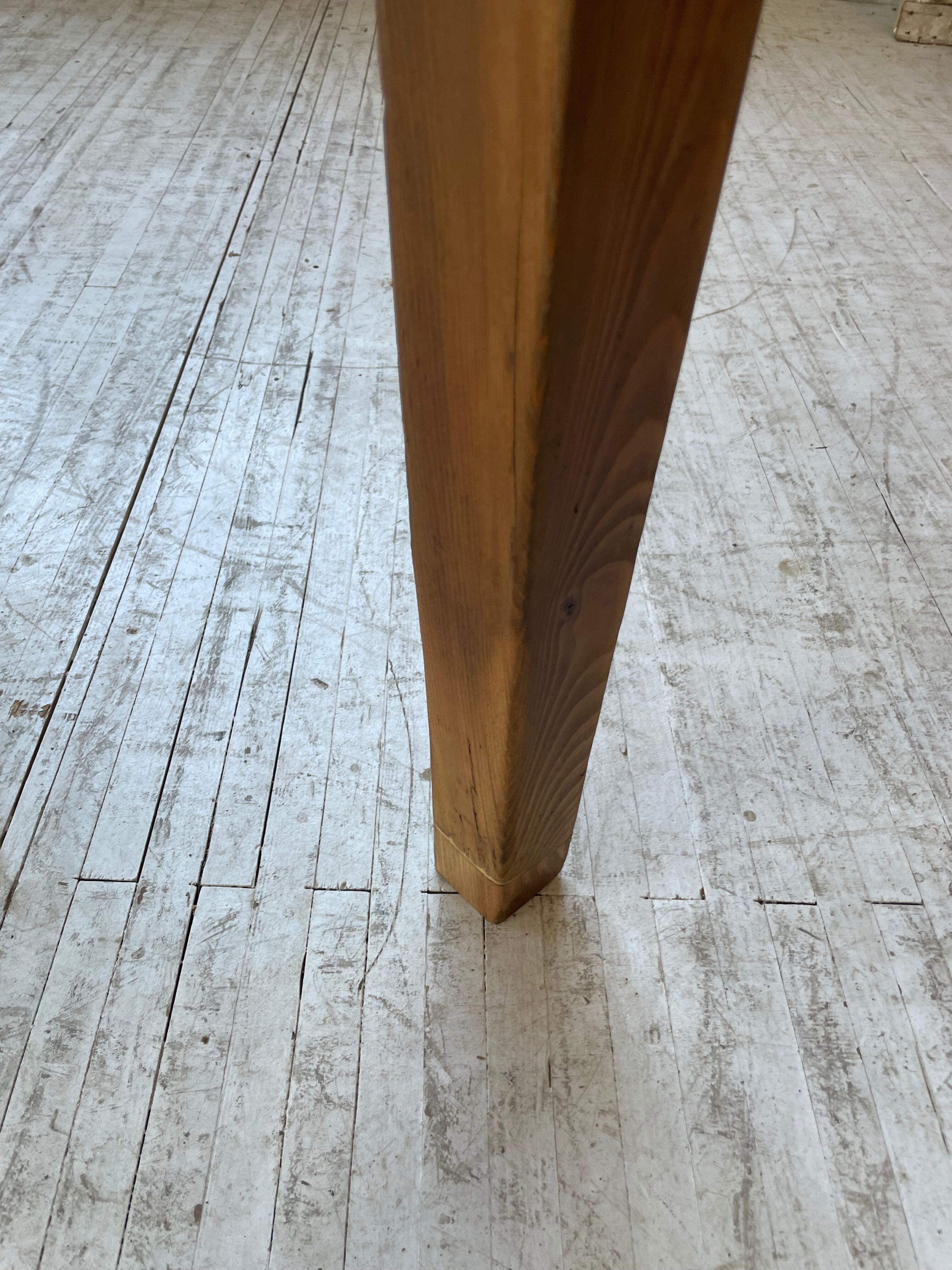 Farmhouse table pine multi-drawers