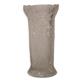 Vase en verre motif ciselé