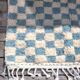Blue checkered Berber Beni Ouarain rug
