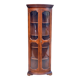 Quarter-round corner display cabinet in solid wood