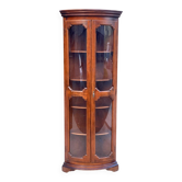 Vitrine d'angle en quart de rond encoignure en bois massif