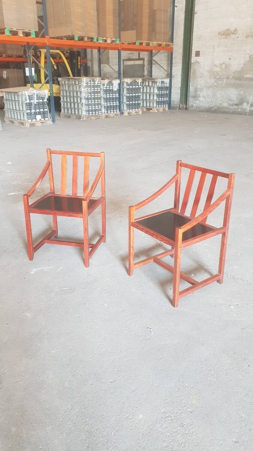 Paire de fauteuils scandinave 1980