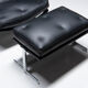 Fauteuil aved pouf de Roger de Winter, années 1960, Belqique