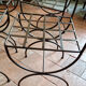 Ensemble de 4 chaises de jardin en fer XXe