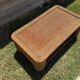 Woven rattan coffee table - 1970s