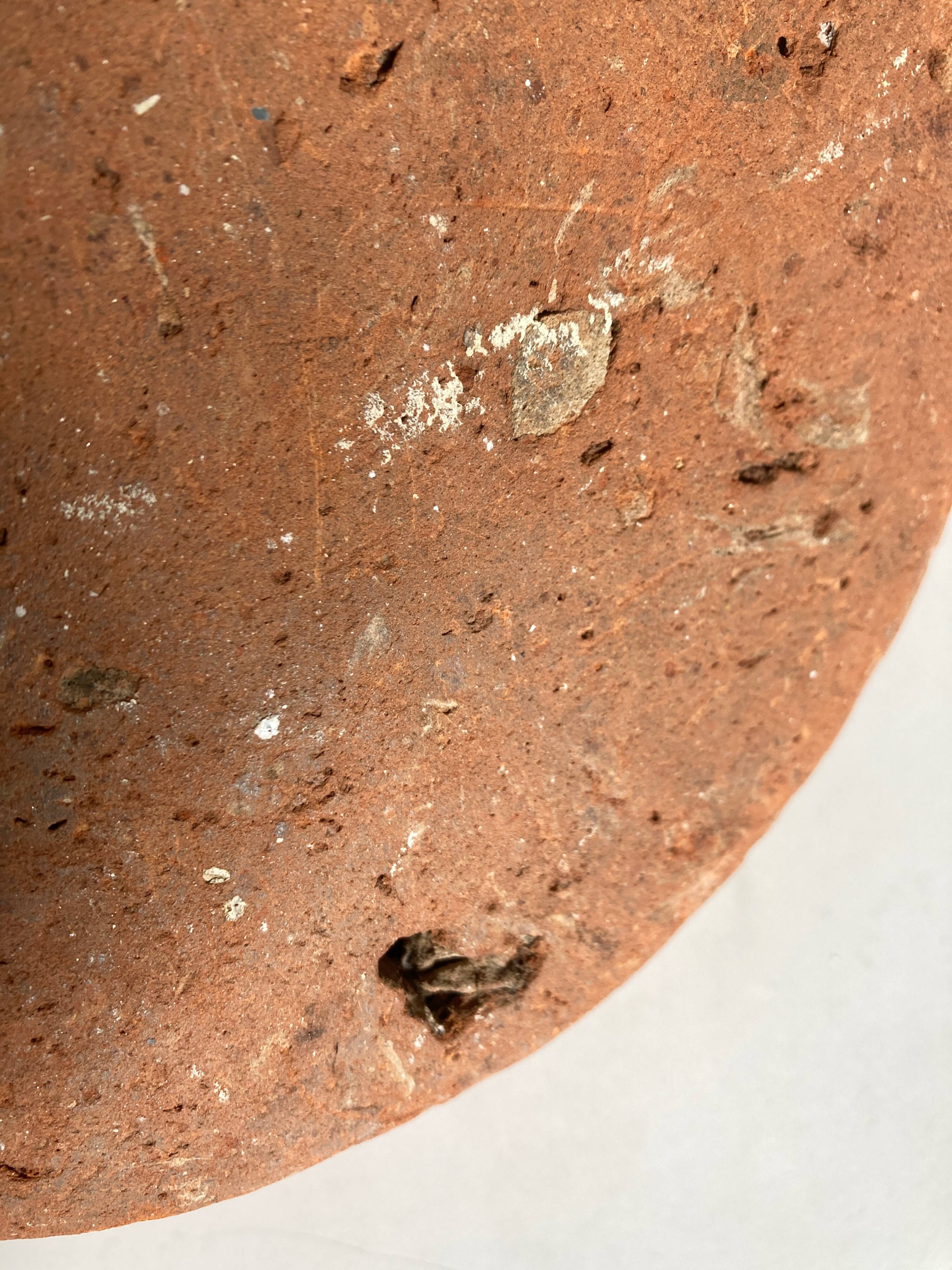 Terracotta farm vase pique flower XXL Folk Art 19th