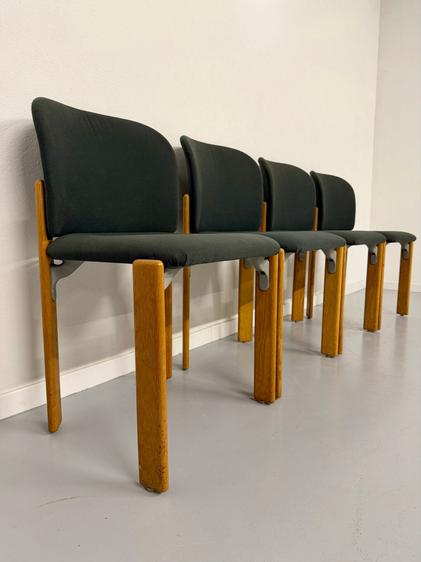 4 vintage Bruno Rey design chairs for Dieticker from the 1970s.