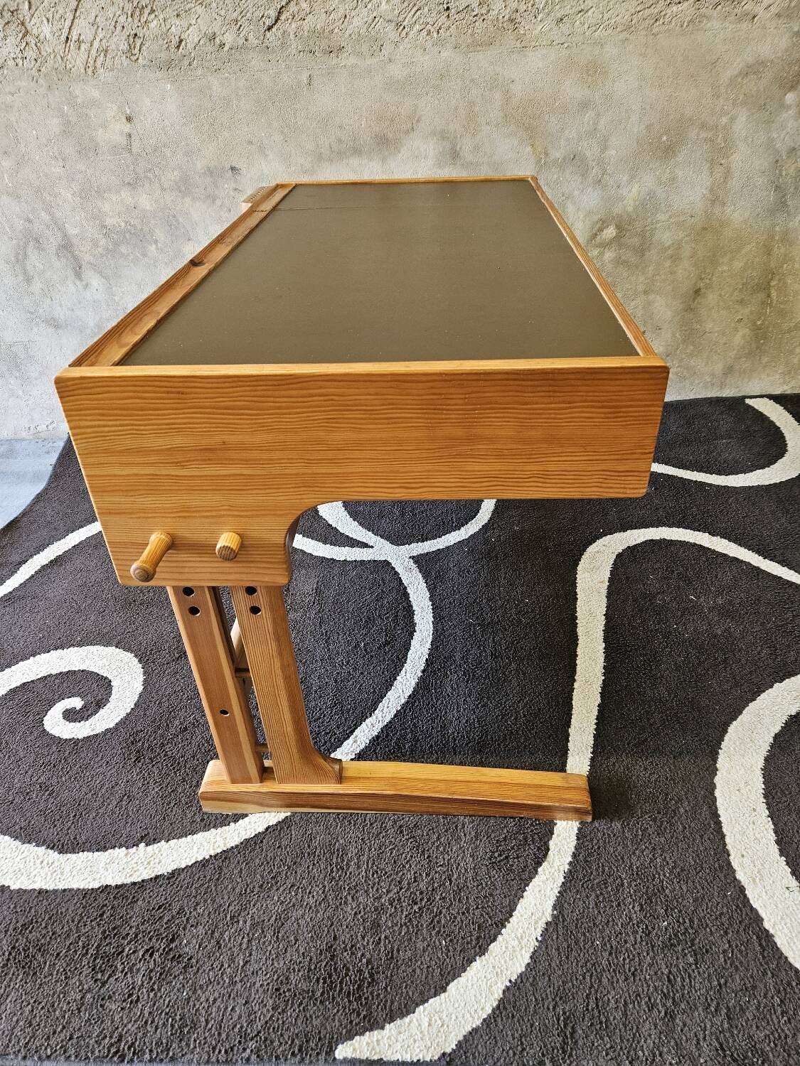 Architec pine desk 1970" suspended