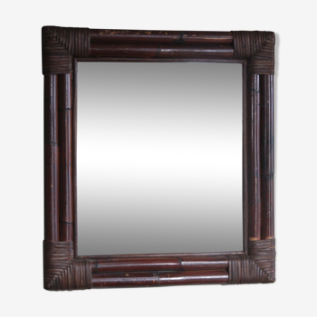 Rattan mirror 52 x 48 cm