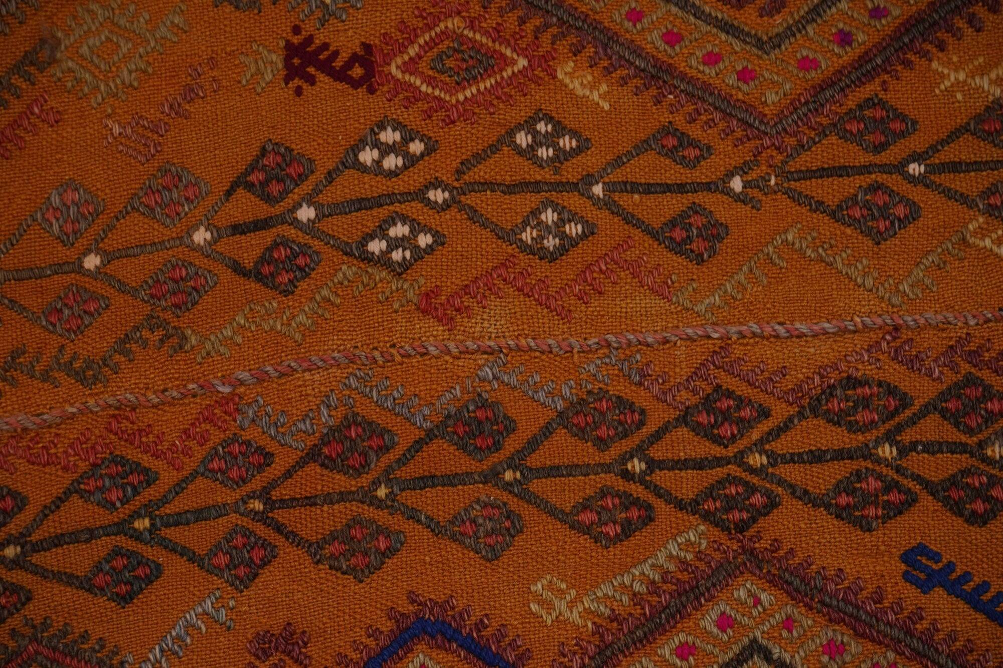 Kilim turc vintage tissé main 169x252 cm