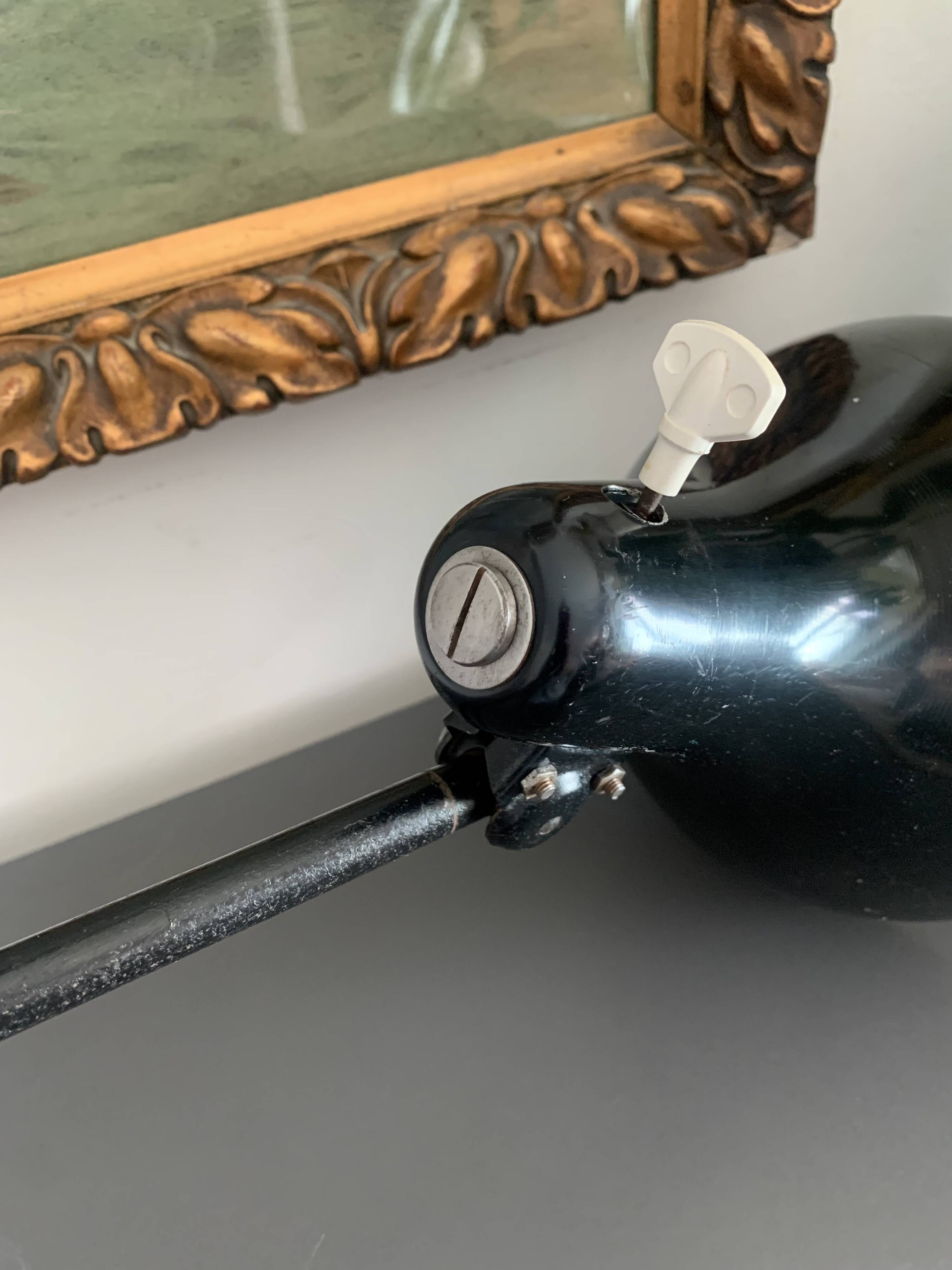 Vintage industrial adjustable table lamp, 1950s