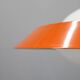1970s Czechoslovak mid-century orange opaline glass pendant lamp
