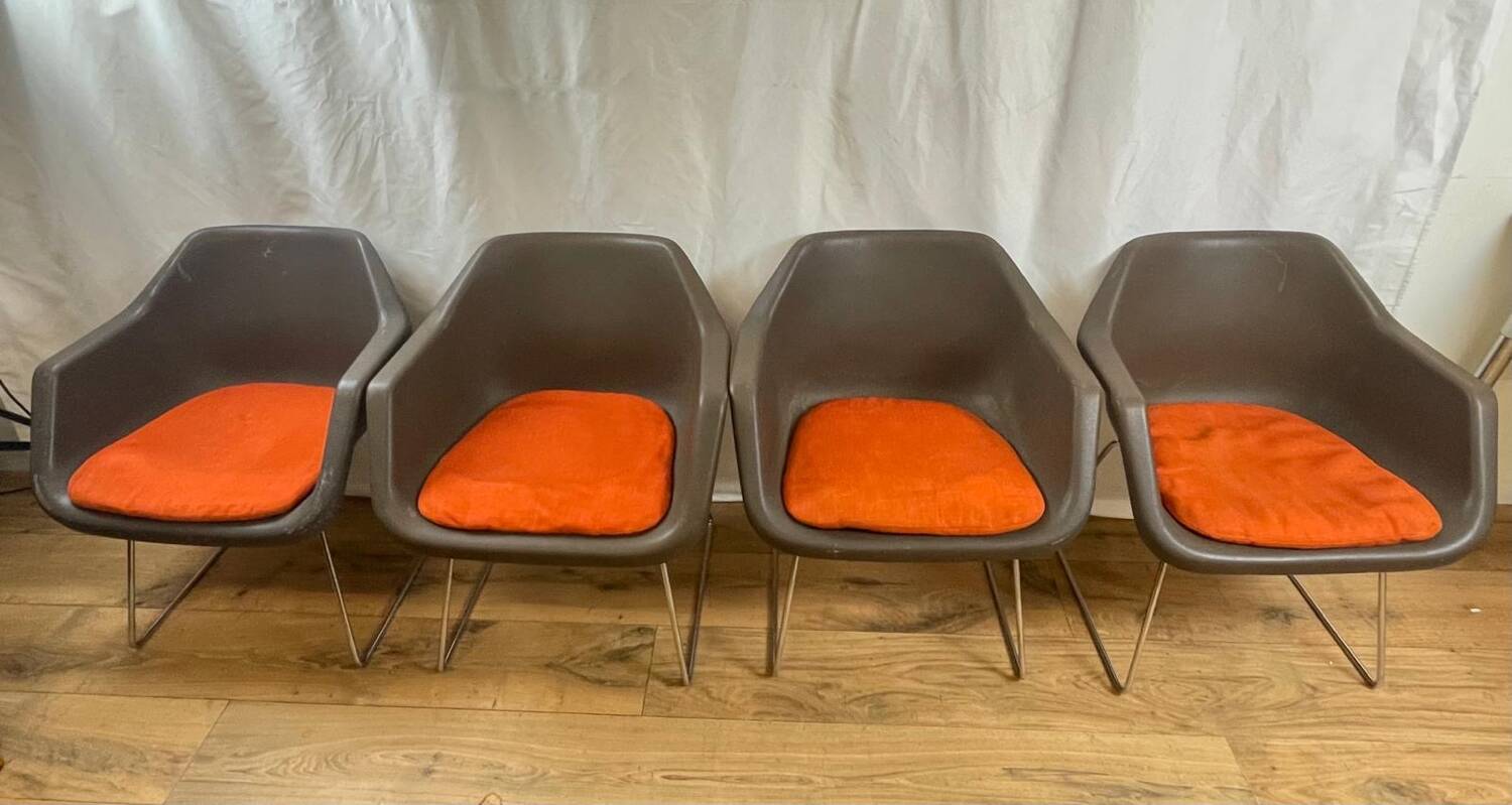 4 armchairs by Robin Day for Hille & made - 1967