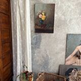 Oil on old canvas