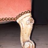 Chaise basse style Louis XV