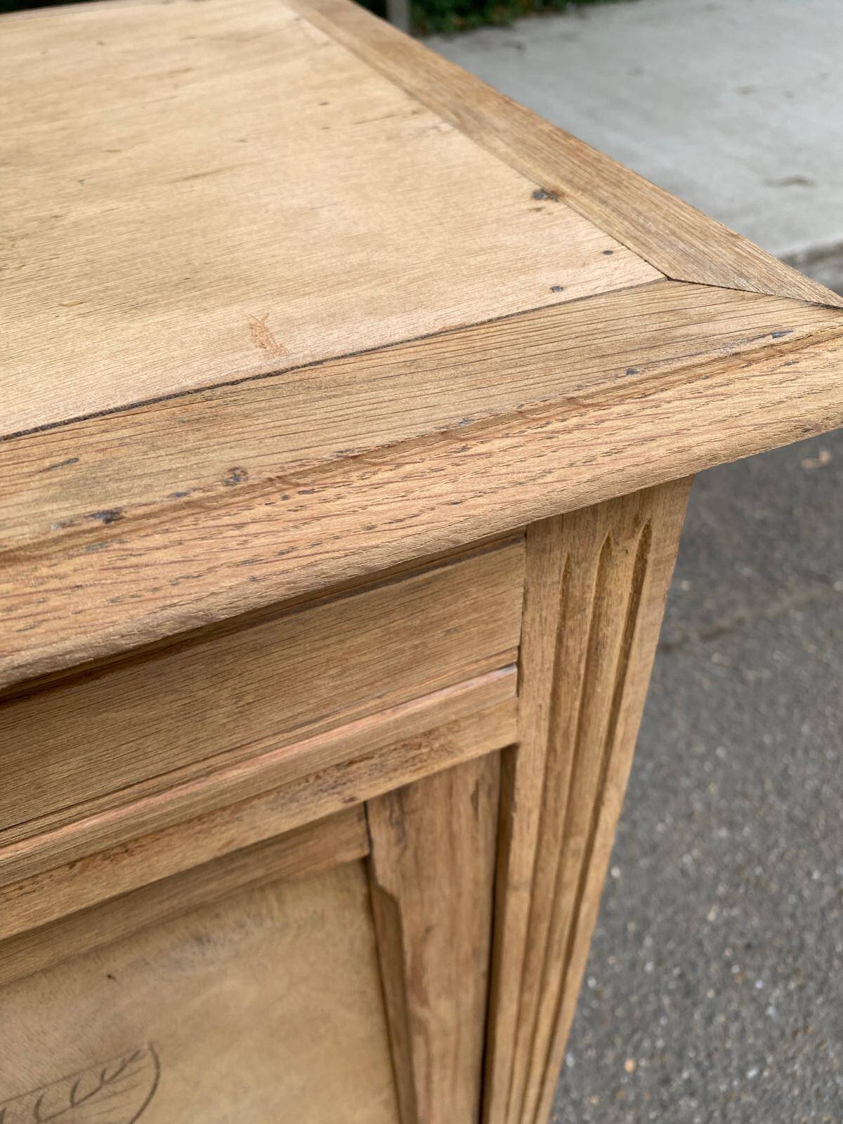 Renovated vintage Parisian art deco wooden sideboard from the 1940s