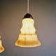 Art Deco pendant light in marbled opaline glass, 1920s-30s