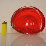 Vintage Italian Red Murano Glass Ashtray, 1960s