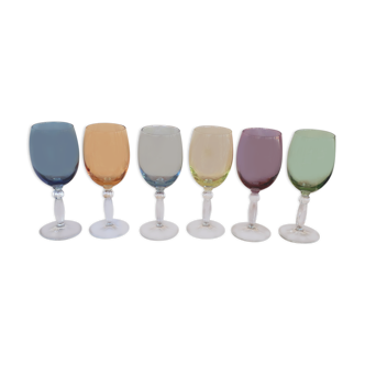 Set of 6 color glasses