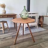 Tripod side table / end table in solid wood