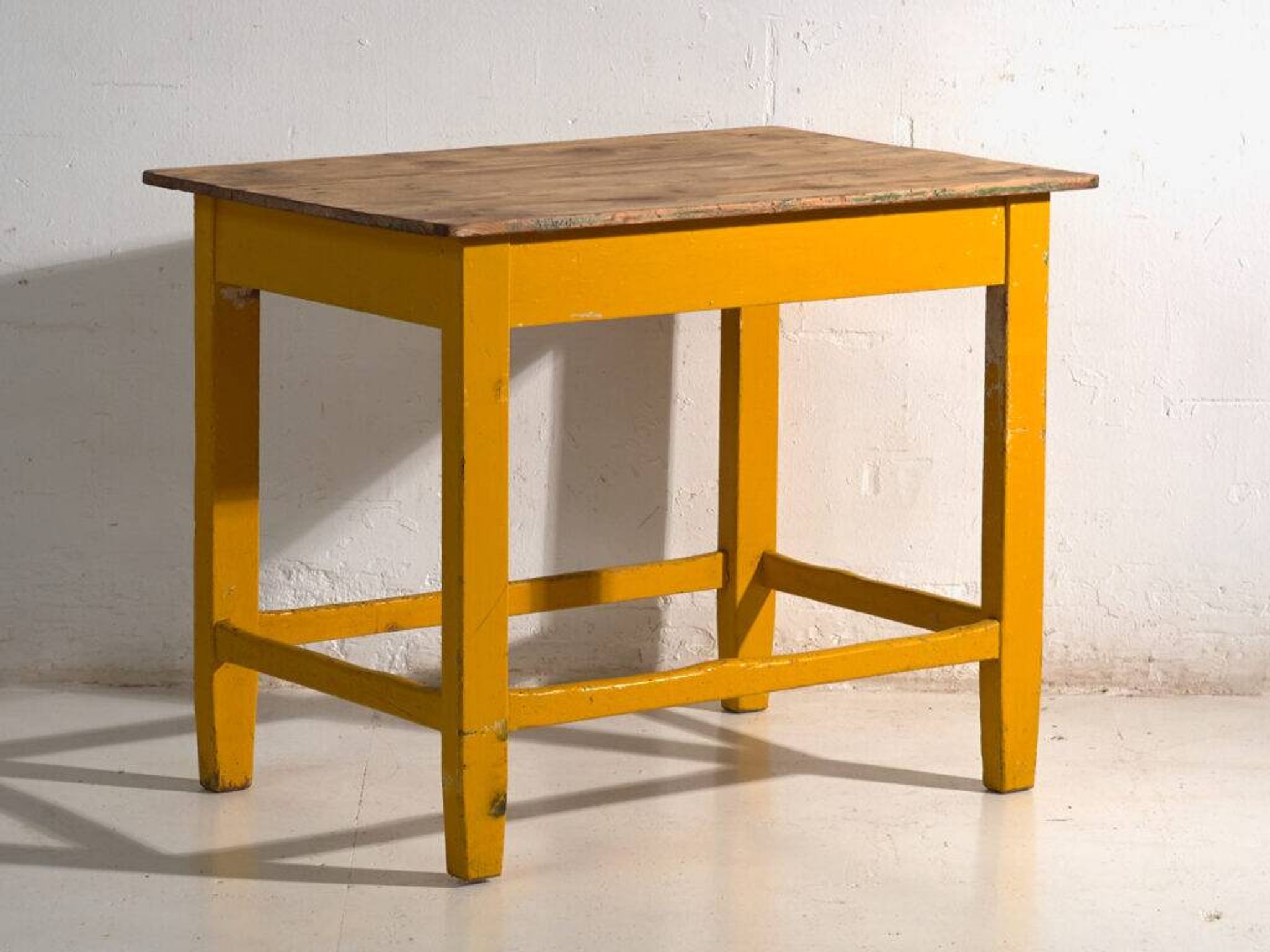 Antique painted pine kitchen table – Central Europe, circa 1920