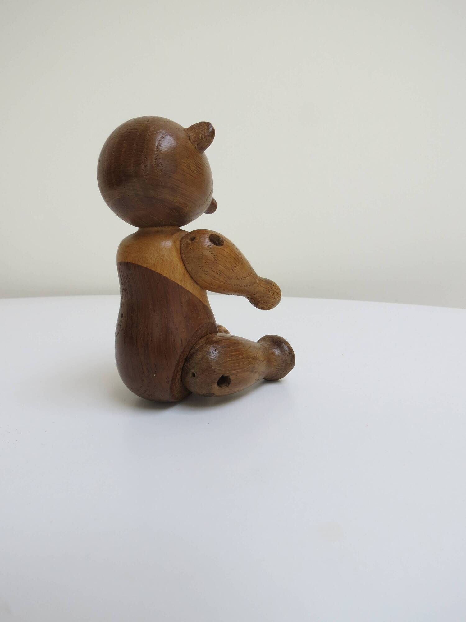 Set of 3 1960s Kay Bojesen Vintage Wooden Toy Monkey Elephant Bear Danish