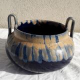 Signed stoneware pot cover